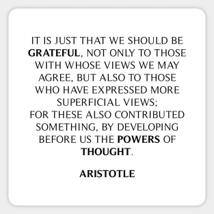 Aristotle's Quote Sticker